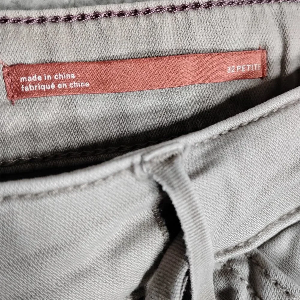 Anthro Pilcro Wide Legs Cargo Pants Size 32 P Waist Hems Drawstring Multi Pocket - Picture 14 of 16